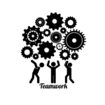 Sticker perete Teamwork