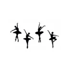 Sticker perete copii balerine