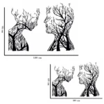 Sticker perete Ramuri