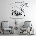 Sticker salon infrumusetare Nail studio 1