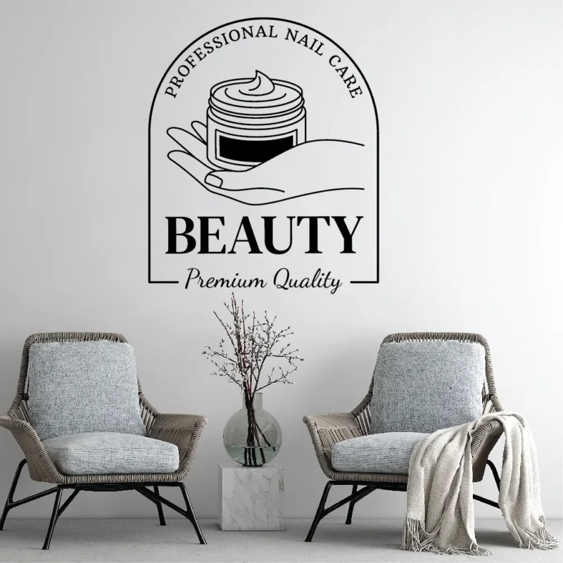 Sticker salon infrumusetare Nail studio 2
