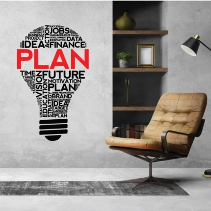 Sticker perete birou Plan