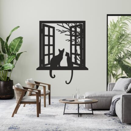 Sticker perete Cats Window