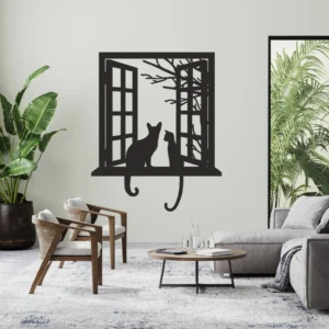 Sticker perete Cats Window