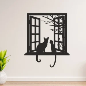 Sticker perete Cats Window