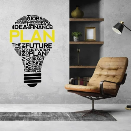 Sticker perete birou Plan