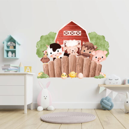 Sticker perete copii Animale Ferma