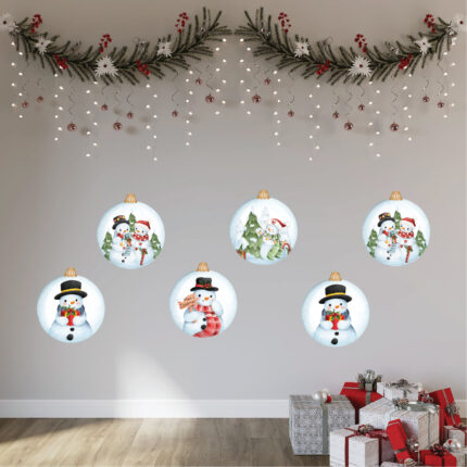 Sticker perete Craciun Ornamente