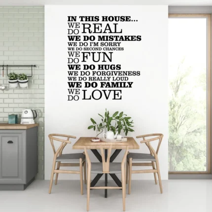 Sticker In this house