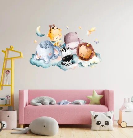 Sticker perete copii Animale Somnoroase