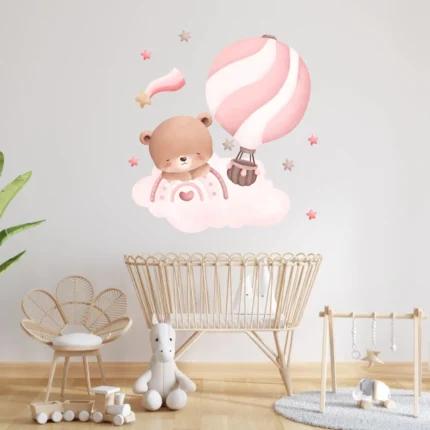 Sticker perete copii Ursulet Roz