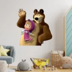 Sticker perete copii Masha si Ursul