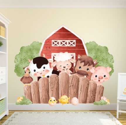 Sticker perete copii Animale Ferma