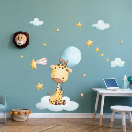 Sticker perete copii Girafa Vesela