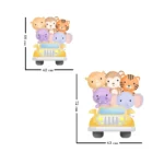 Sticker perete Animale in Masina