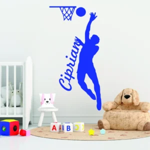 Sticker personalizat cu nume Basketballplayer