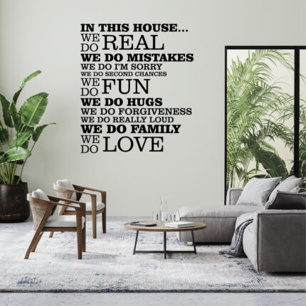 Sticker In this house