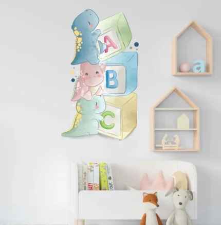 Sticker perete copii Dino ABC