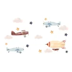 Sticker perete copii Avioane