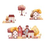 Sticker perete copii Peisaj Toamna