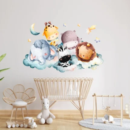 Sticker perete copii Animale Somnoroase