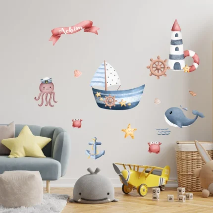 Sticker personalizat cu nume Sailor