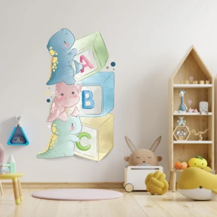 Sticker perete copii Dino ABC