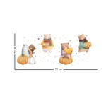 Sticker perete copii Ursuleti si Dovleci