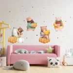 Sticker perete copii Ursuleti si Dovleci