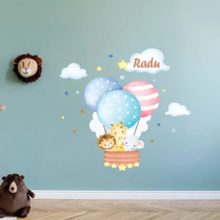 Sticker personalizat cu nume Animale