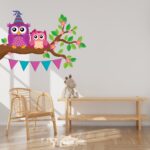 Sticker perete Bufnitele Vesele