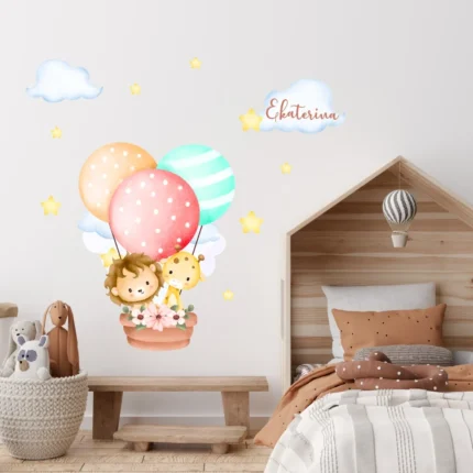 Sticker personalizat nume Animale