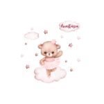 Sticker personalizat nume fete Ursulet - imagine 3