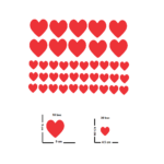Sticker perete Inimi