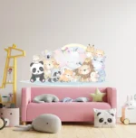 Sticker perete copii Animale Watercolor