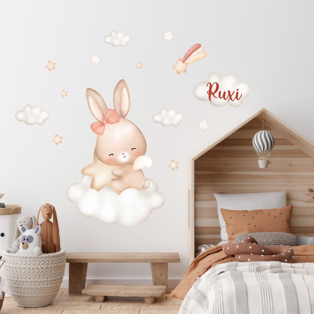 Sticker personalizat cu nume Iepuras Sticker personalizat cu nume Iepuras