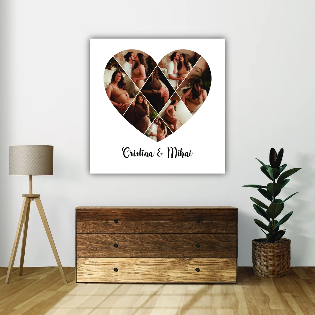 Acasă 50 Tablou canvas personalizat Inima 8 poze