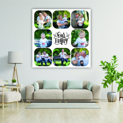 Tablou canvas personalizat Family cu 8 poze