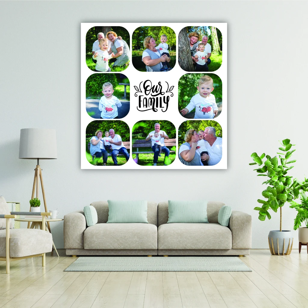 Tablou canvas personalizat Family cu 8 poze