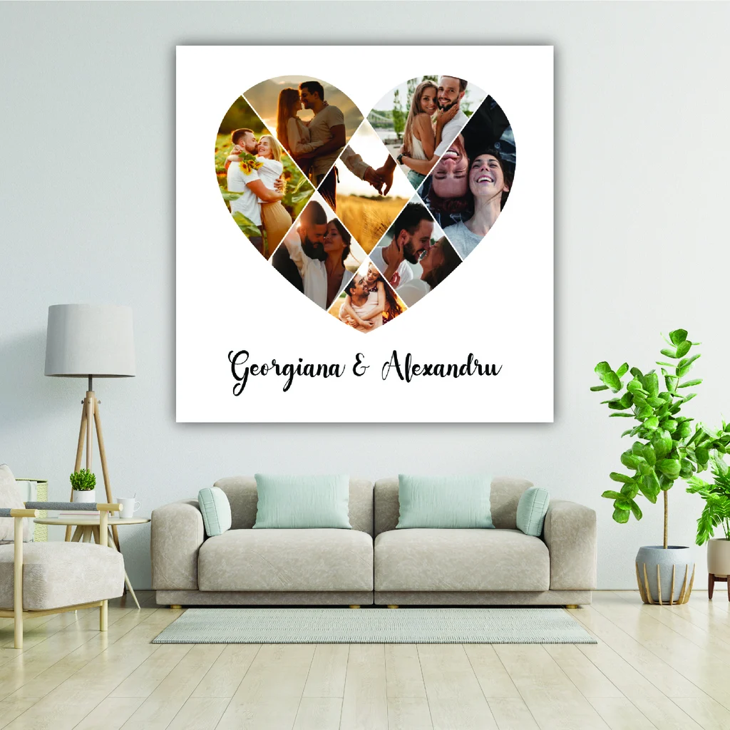 Tablou canvas personalizat Inima 8 poze