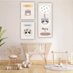 Tablouri canvas copii set boho