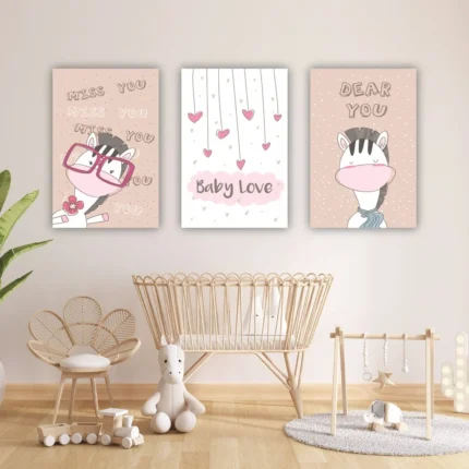 Tablouri canvas copii 3 bucati