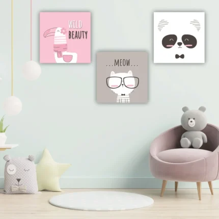 Tablouri canvas copii Set animale