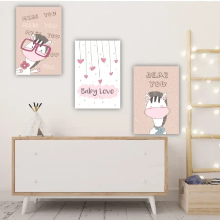 Tablouri canvas copii 3 bucati