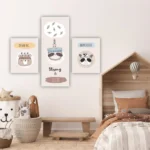 Tablouri canvas copii set boho