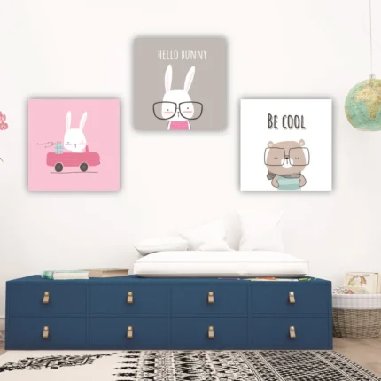 Tablouri canvas copii Set animale 3