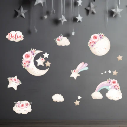 Sticker personalizat nume fete Luna