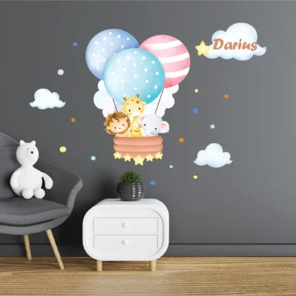 Sticker personalizat cu nume Animale