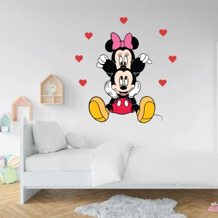 Sticker de perete Minnie si Mickey