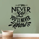 Sticker perete Never Know